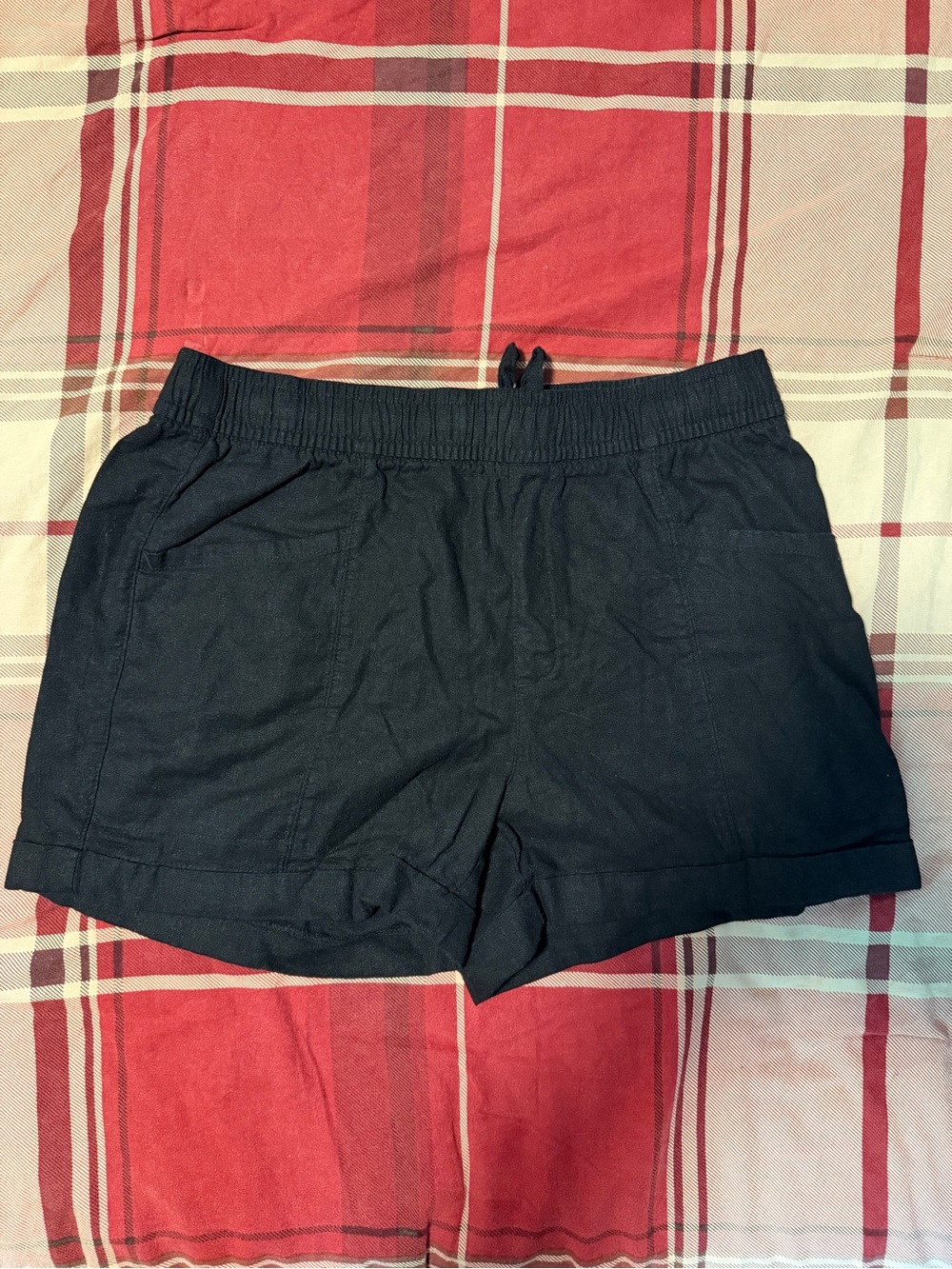 Old Navy Black High-Waist Elastic Shorts